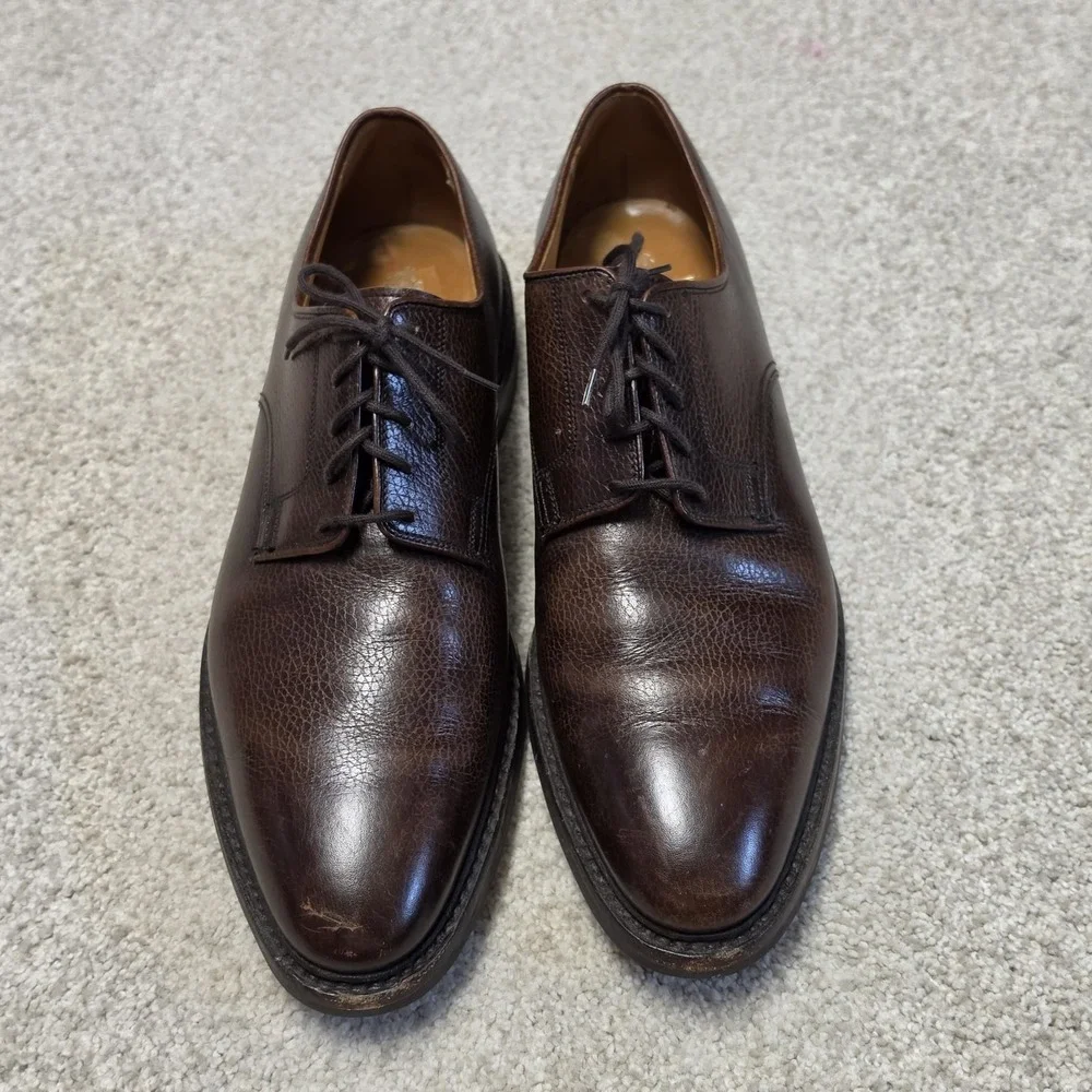 Crockett & Jones Ashdown Dark Brown Country Calf Grain Leather Derby Shoes 10D